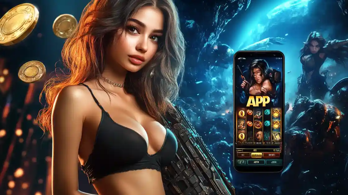 একজন সাহসী নারী cv444 মোবাইল গেমিং অ্যাপ ব্যবহার করছেন, যা অ্যাকশনভিত্তিক গেমের অনুভূতি প্রকাশ করে।